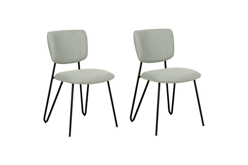 Set med 2 matstolar Nelko - Grön, Svart - Möbler - Fåtölj & stolar - Matstol & köksstol