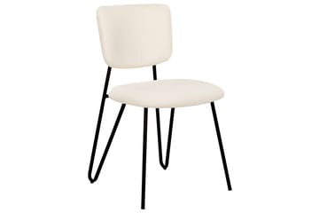 Set med 2 matstolar Nelko - Vit, Svart - Möbler - Fåtölj & stolar - Matstol & köksstol