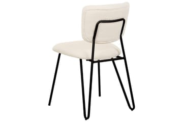 Set med 2 matstolar Nelko - Vit, Svart - Möbler - Fåtölj & stolar - Matstol & köksstol