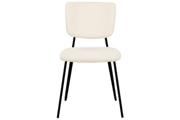 Set med 2 matstolar Nelko - Vit, Svart - Möbler - Fåtölj & stolar - Matstol & köksstol