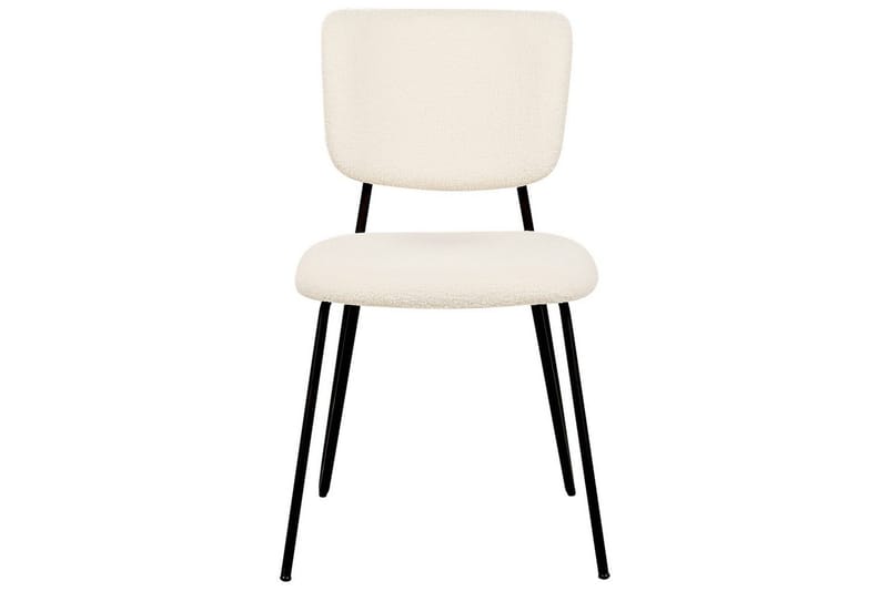 Set med 2 matstolar Nelko - Vit, Svart - Möbler - Fåtölj & stolar - Matstol & köksstol