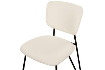 Set med 2 matstolar Nelko - Vit, Svart - Möbler - Fåtölj & stolar - Matstol & köksstol