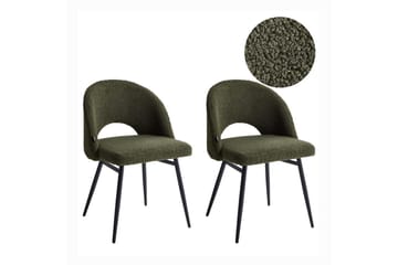 Set med 2 matstolar Onaga - Grön, Svart - Möbler - Fåtölj & stolar - Matstol & köksstol