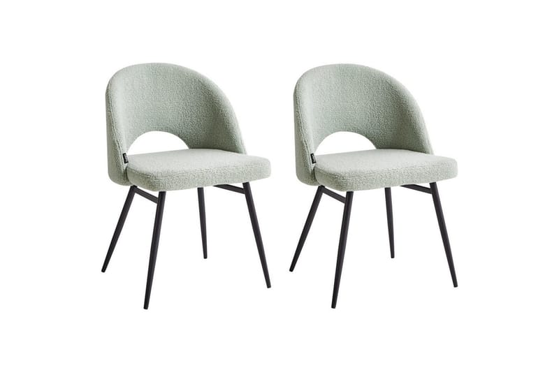 Set med 2 matstolar Onaga - Ljusgrön, Svart - Möbler - Fåtölj & stolar - Matstol & köksstol