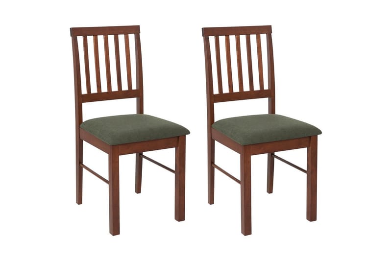 Set med 2 matstolar Orono - Mörkt trä, grönt - Möbler - Fåtölj & stolar - Matstol & köksstol