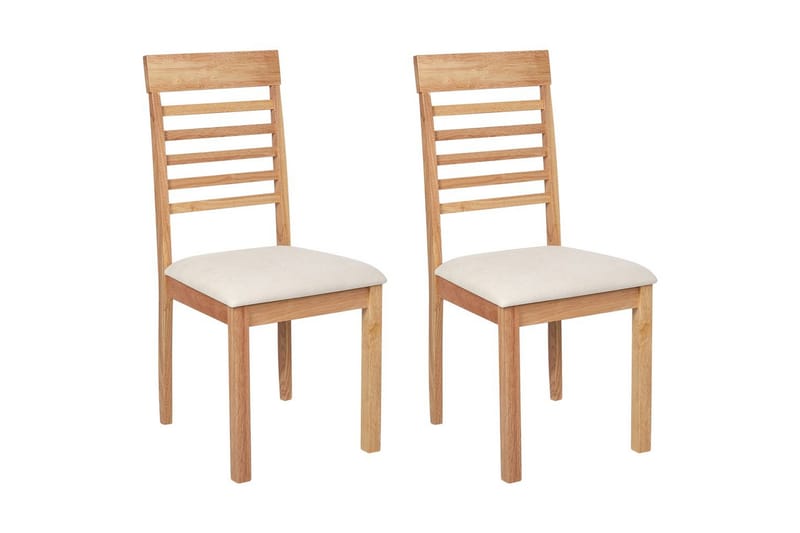 Set med 2 matstolar Ortley, Ljus trä, beige