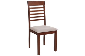 Set med 2 matstolar Ortley - Mörk trä, beige - Möbler - Fåtölj & stolar - Matstol & köksstol