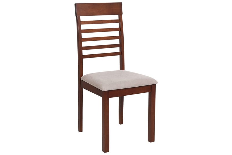 Set med 2 matstolar Ortley - Mörk trä, beige - Möbler - Fåtölj & stolar - Matstol & köksstol