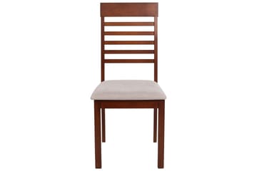 Set med 2 matstolar Ortley - Mörk trä, beige - Möbler - Fåtölj & stolar - Matstol & köksstol