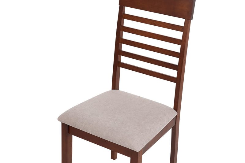 Set med 2 matstolar Ortley - Mörk trä, beige - Möbler - Fåtölj & stolar - Matstol & köksstol