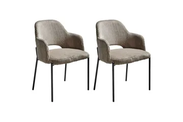 Set med 2 matstolar Raton - Beige, svart - Möbler - Fåtölj & stolar - Matstol & köksstol