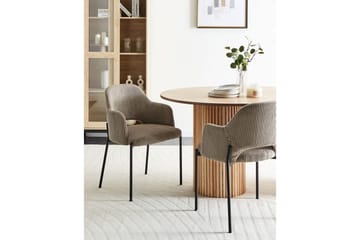 Set med 2 matstolar Raton - Beige, svart - Möbler - Fåtölj & stolar - Matstol & köksstol