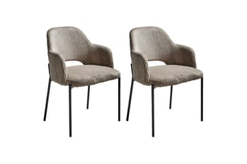 Set med 2 matstolar Raton - Beige, svart - Möbler - Fåtölj & stolar - Matstol & köksstol