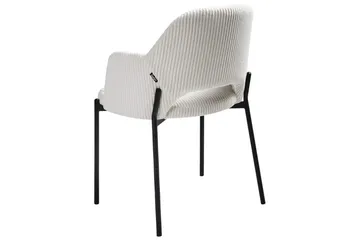 Set med 2 matstolar Raton - Vit, Svart - Möbler - Fåtölj & stolar - Matstol & köksstol