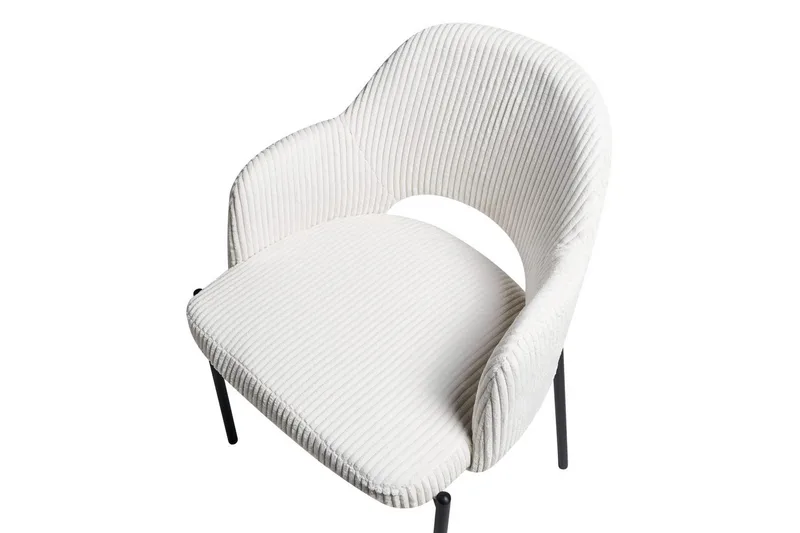 Set med 2 matstolar Raton - Vit, Svart - Möbler - Fåtölj & stolar - Matstol & köksstol