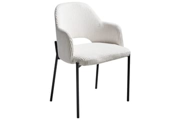 Set med 2 matstolar Raton - Vit, Svart - Möbler - Fåtölj & stolar - Matstol & köksstol