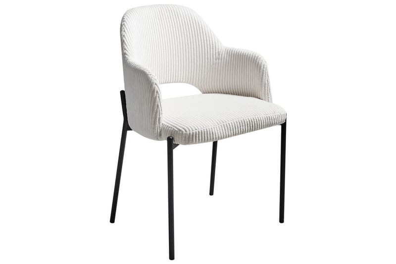 Set med 2 matstolar Raton - Vit, Svart - Möbler - Fåtölj & stolar - Matstol & köksstol