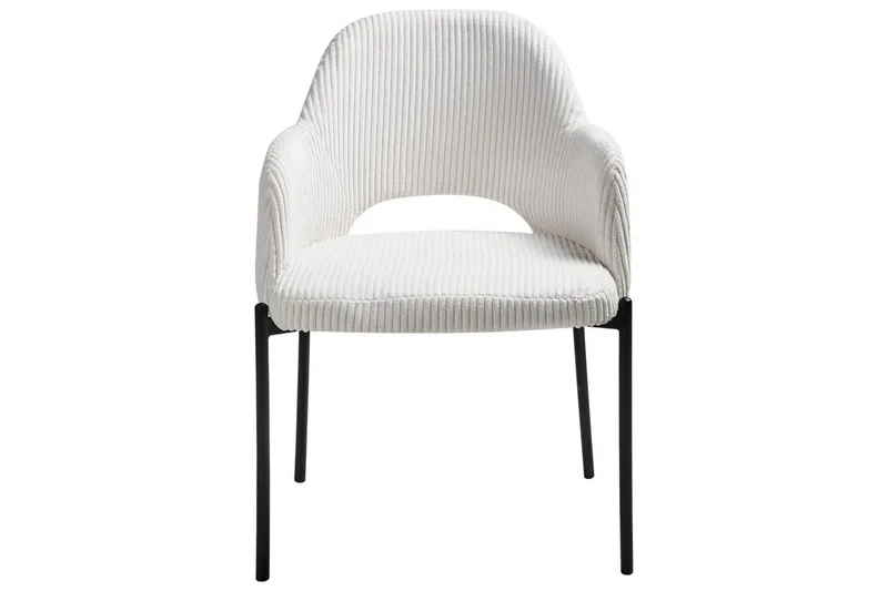 Set med 2 matstolar Raton - Vit, Svart - Möbler - Fåtölj & stolar - Matstol & köksstol