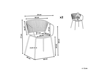 Set med 2 matstolar Rigby - Möbler - Fåtölj & stolar - Matstol & köksstol