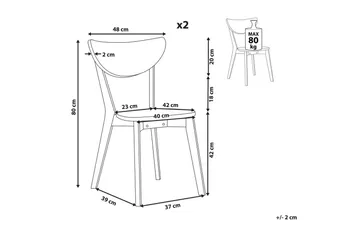 Set med 2 matstolar Roxby - Möbler - Fåtölj & stolar - Matstol & köksstol