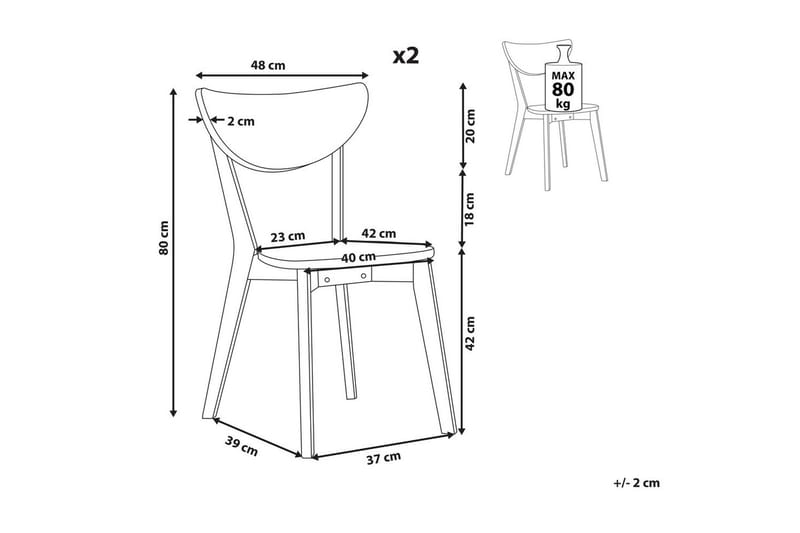 Set med 2 matstolar Roxby - Möbler - Fåtölj & stolar - Matstol & köksstol