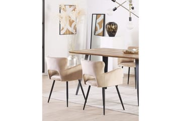 Set med 2 matstolar Sanilac - Beige, svart, Taupe - Möbler - Fåtölj & stolar - Matstol & köksstol