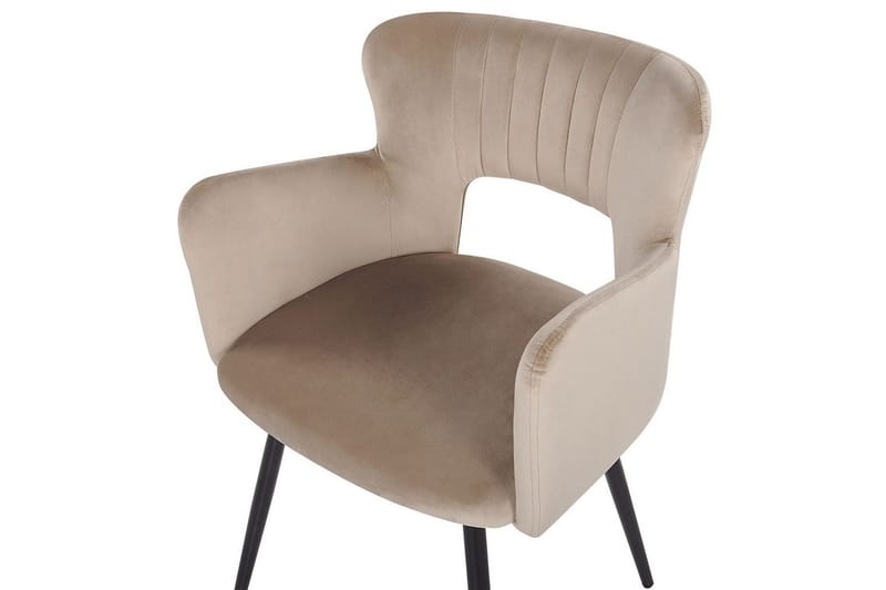Set med 2 matstolar Sanilac - Beige, svart, Taupe - Möbler - Fåtölj & stolar - Matstol & köksstol