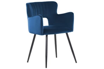 Set med 2 matstolar Sanilac - Blå - Möbler - Fåtölj & stolar - Matstol & köksstol