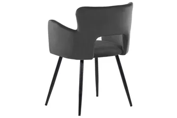 Set med 2 matstolar Sanilac - Mörkgrå, svart - Möbler - Fåtölj & stolar - Matstol & köksstol