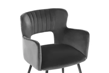 Set med 2 matstolar Sanilac - Mörkgrå, svart - Möbler - Fåtölj & stolar - Matstol & köksstol