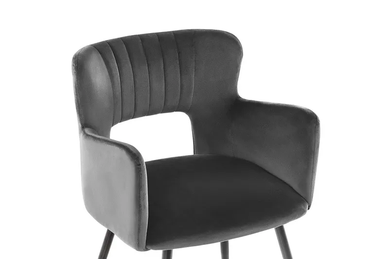 Set med 2 matstolar Sanilac - Mörkgrå, svart - Möbler - Fåtölj & stolar - Matstol & köksstol