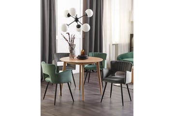 Set med 2 matstolar Sanilac - Mörkgrå, svart - Möbler - Fåtölj & stolar - Matstol & köksstol