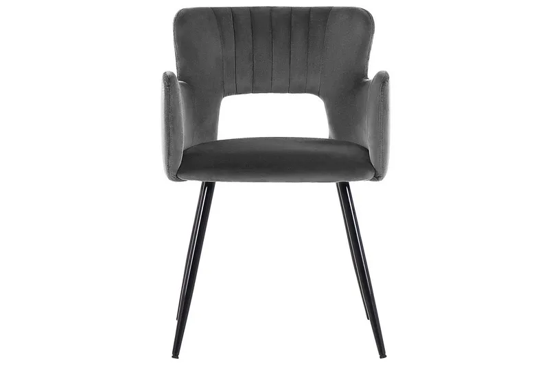 Set med 2 matstolar Sanilac - Mörkgrå, svart - Möbler - Fåtölj & stolar - Matstol & köksstol