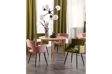 Set med 2 matstolar Sanilac - Olivgrön, Svart - Möbler - Fåtölj & stolar - Matstol & köksstol
