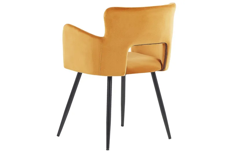 Set med 2 matstolar Sanilac - Orange, svart - Möbler - Fåtölj & stolar - Matstol & köksstol