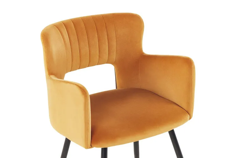 Set med 2 matstolar Sanilac - Orange, svart - Möbler - Fåtölj & stolar - Matstol & köksstol