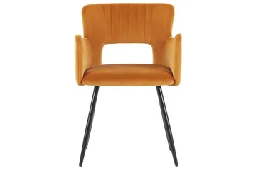 Set med 2 matstolar Sanilac - Orange, svart - Möbler - Fåtölj & stolar - Matstol & köksstol