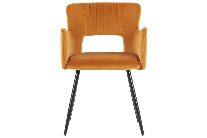 Set med 2 matstolar Sanilac - Orange, svart - Möbler - Fåtölj & stolar - Matstol & köksstol