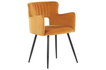 Set med 2 matstolar Sanilac - Orange, svart - Möbler - Fåtölj & stolar - Matstol & köksstol