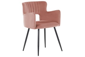 Set med 2 matstolar Sanilac - Rosa, Svart - Möbler - Fåtölj & stolar - Matstol & köksstol