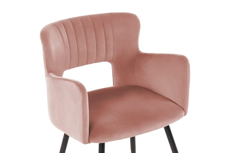 Set med 2 matstolar Sanilac - Rosa, Svart - Möbler - Fåtölj & stolar - Matstol & köksstol