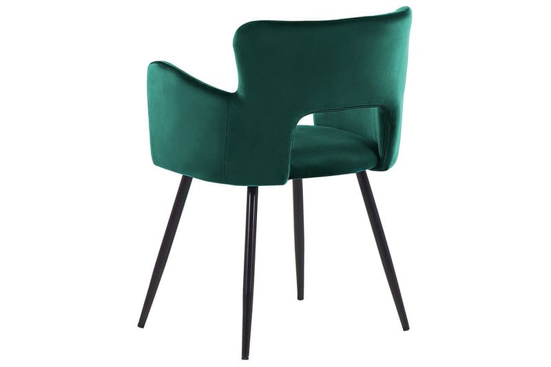 Set med 2 matstolar Sanilac - Smaragdgrön, Svart - Möbler - Fåtölj & stolar - Matstol & köksstol