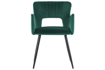 Set med 2 matstolar Sanilac - Smaragdgrön, Svart - Möbler - Fåtölj & stolar - Matstol & köksstol