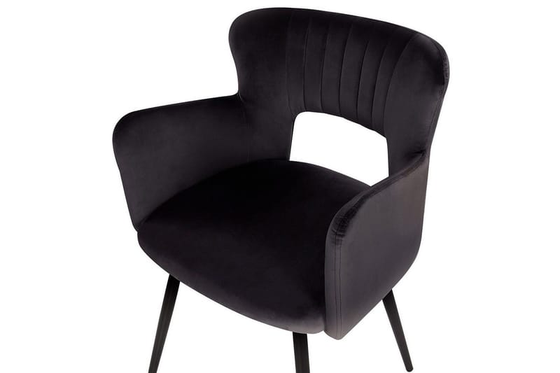Set med 2 matstolar Sanilac - Svart - Möbler - Fåtölj & stolar - Matstol & köksstol
