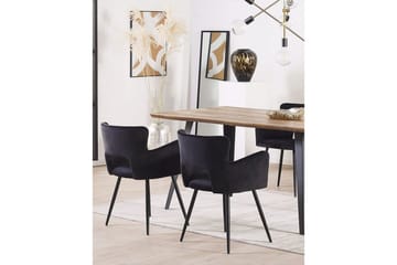 Set med 2 matstolar Sanilac - Svart - Möbler - Fåtölj & stolar - Matstol & köksstol