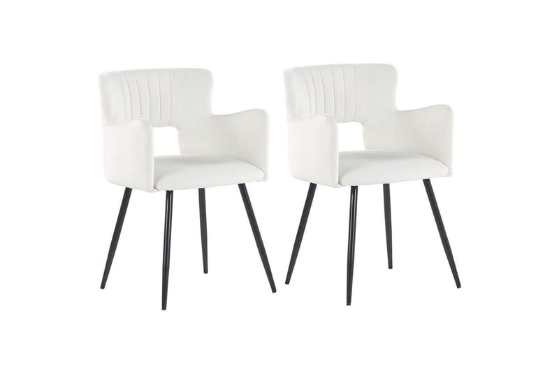 Set med 2 matstolar Sanilac, Vit, Svart
