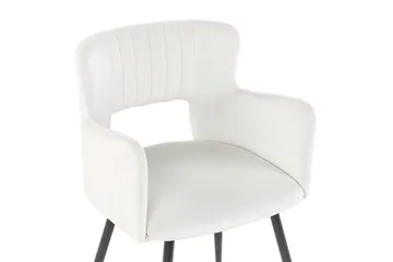 Set med 2 matstolar Sanilac - Vit, Svart - Möbler - Fåtölj & stolar - Matstol & köksstol