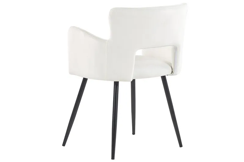 Set med 2 matstolar Sanilac - Vit, Svart - Möbler - Fåtölj & stolar - Matstol & köksstol