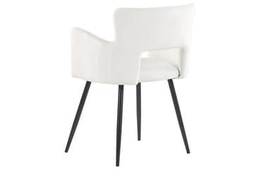 Set med 2 matstolar Sanilac - Vit, Svart - Möbler - Fåtölj & stolar - Matstol & köksstol