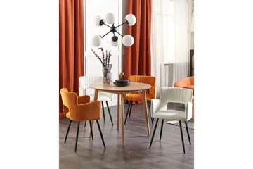 Set med 2 matstolar Sanilac - Vit, Svart - Möbler - Fåtölj & stolar - Matstol & köksstol